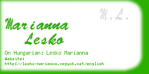 marianna lesko business card